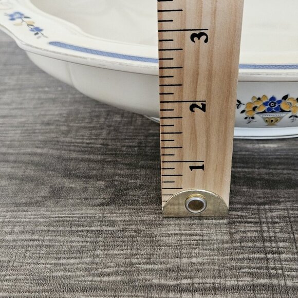 WH Grindley & Co England Serving Dish Chelsey Ivory Blue White Yellow Floral VTG - Picture 8 of 16